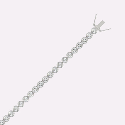Tennis bracelet lab-diamonds frame setting