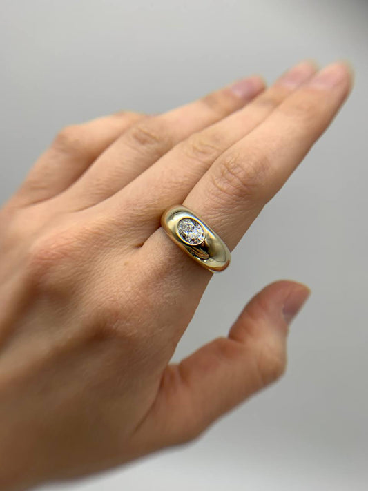 Bold Diamond Signet