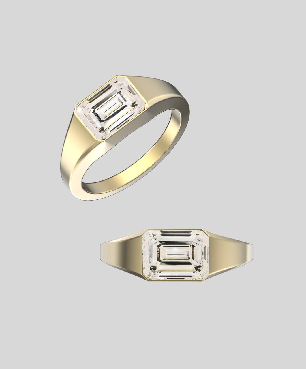 Pinky Diamond Signet