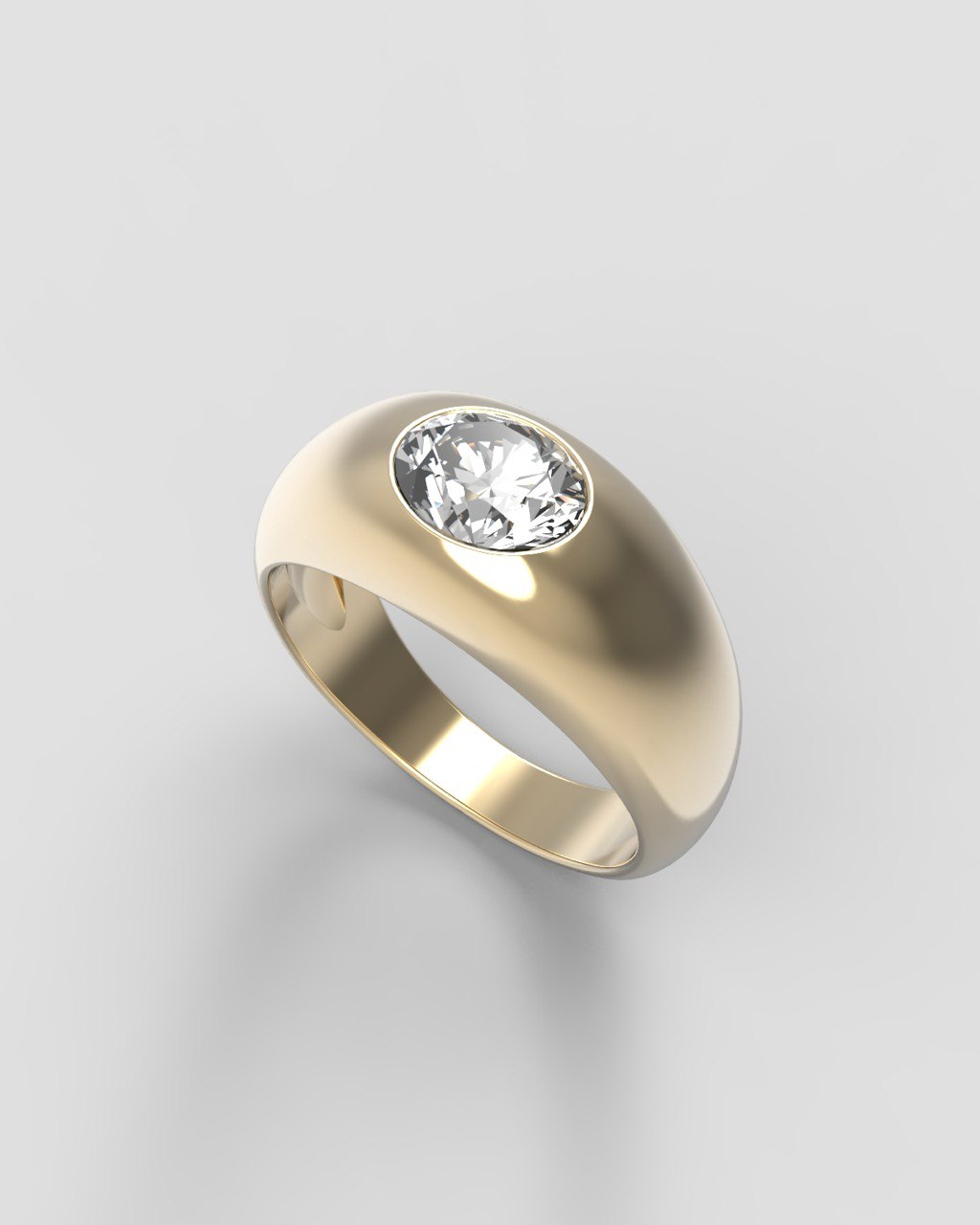 Bold Diamond Signet