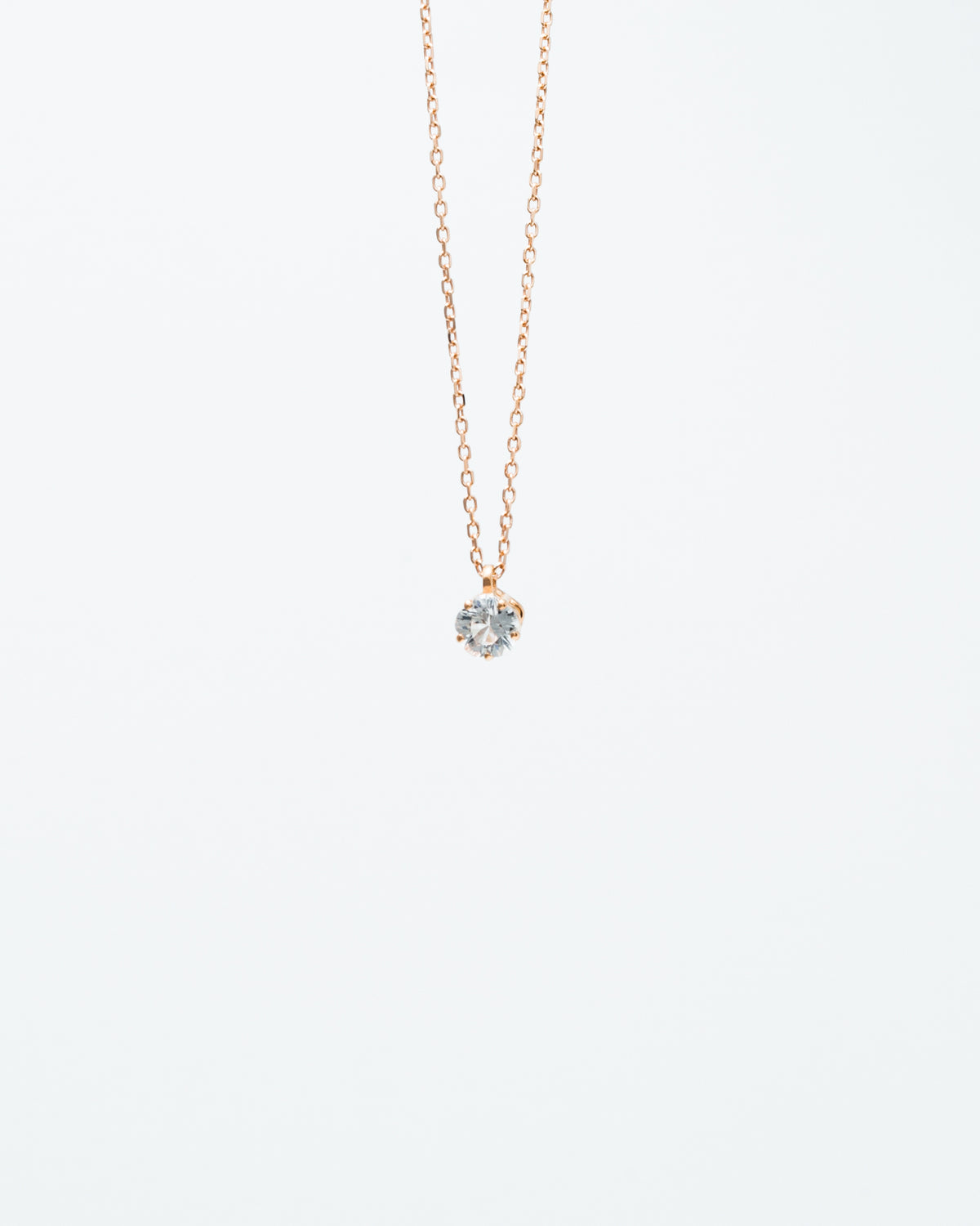 Sapphire Flower Rouse Gold Pendant