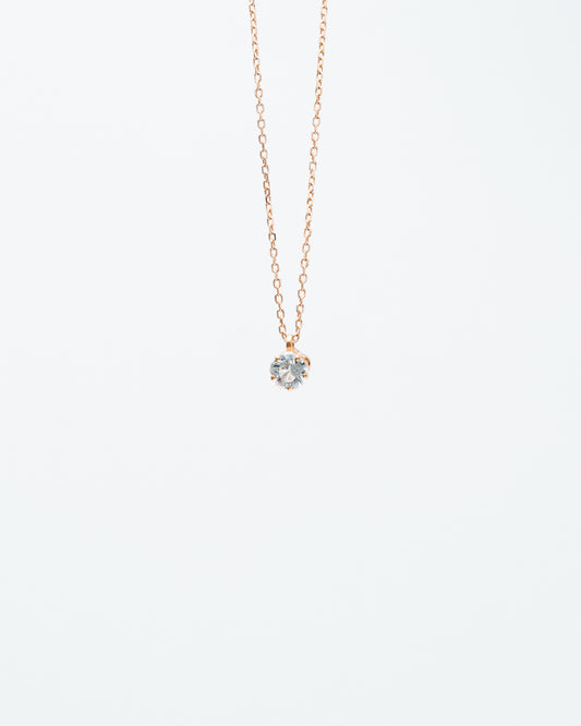 Sapphire Flower Rouse Gold Pendant
