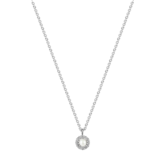 Pearl Dimond Pave Pendant