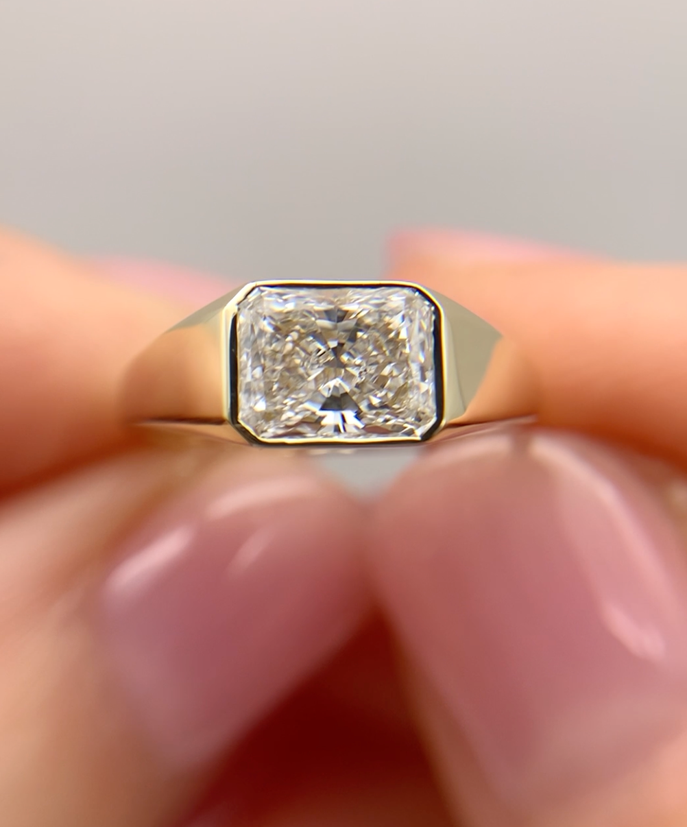 Pinky Diamond Signet