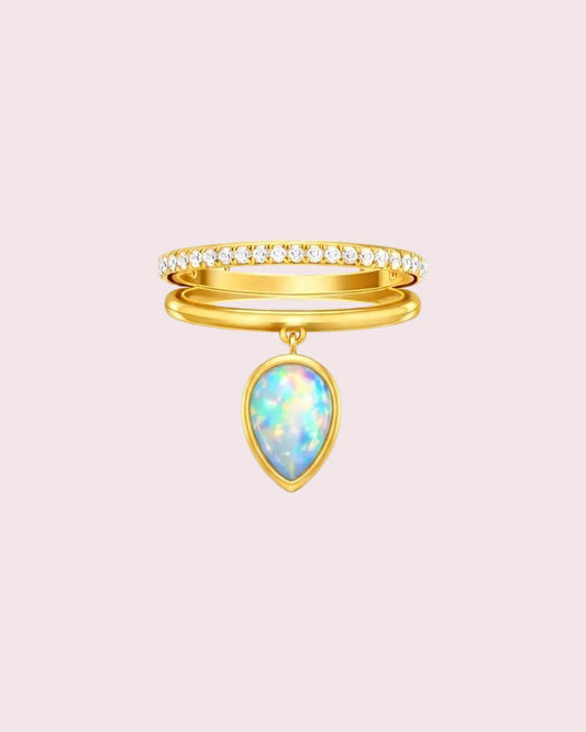 Trembling opal ring