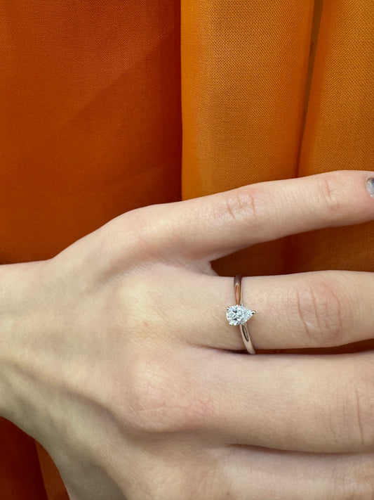 Pear 0,35 ct Lab-diamond Ring
