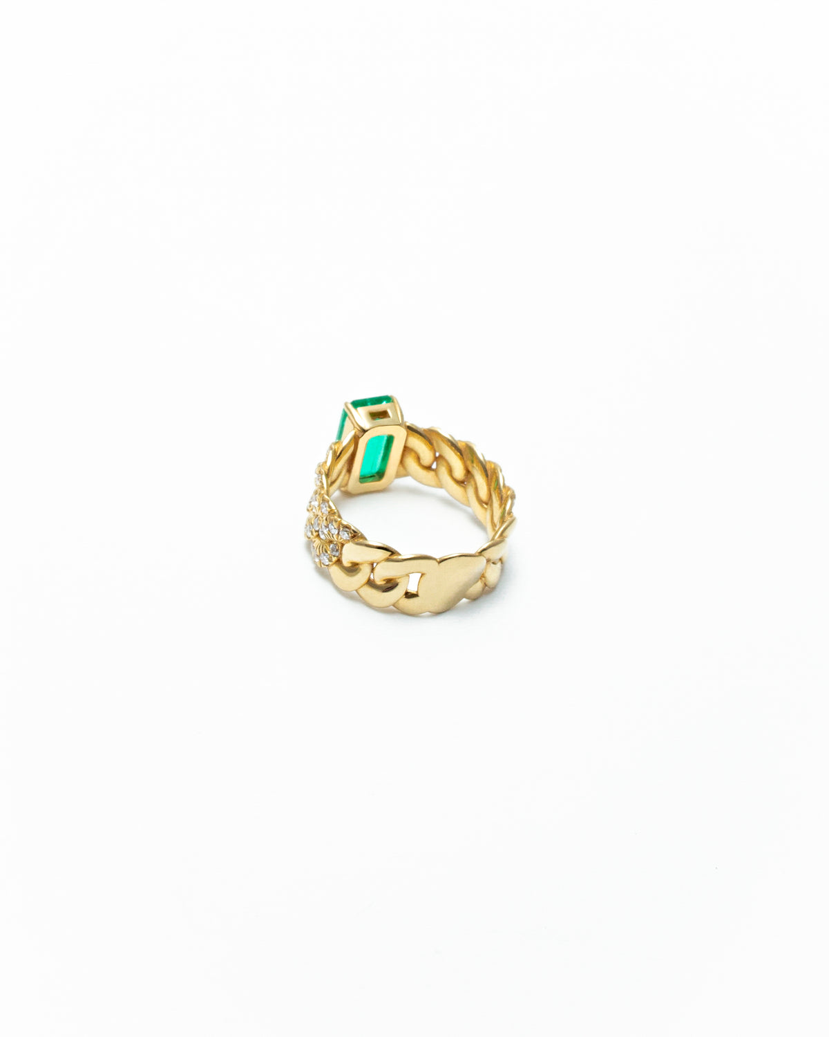 Emerald Chain Ring