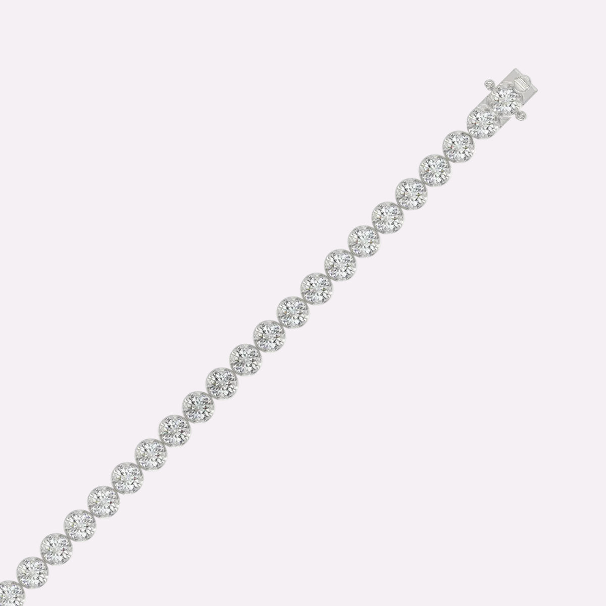 Tennis bracelet lab-diamonds frame setting