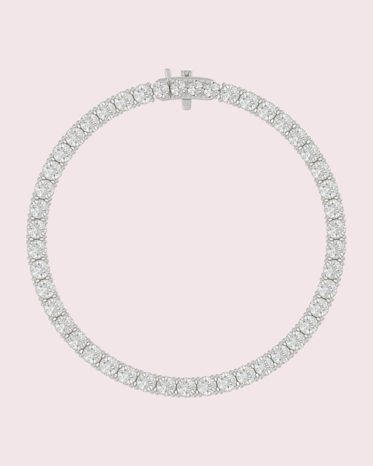 Tennis bracelet lab-diamonds prong setting
