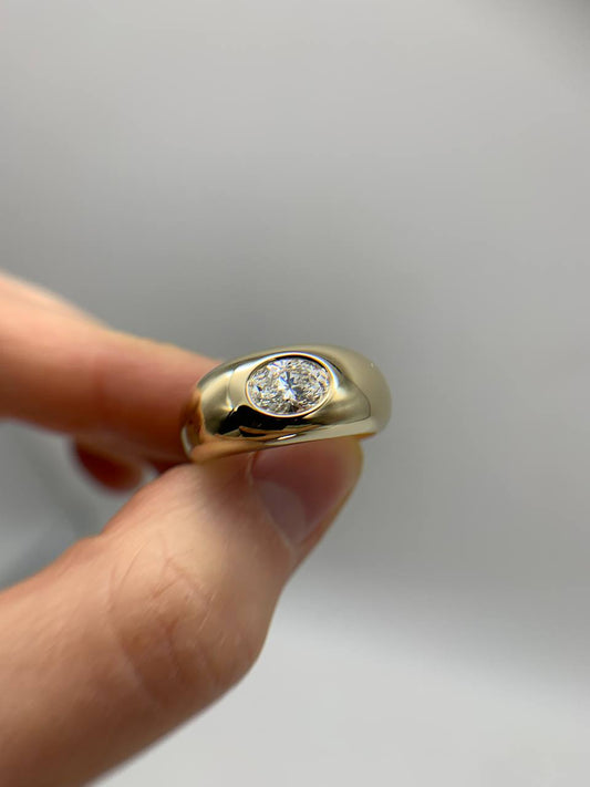 Bold Diamond Signet
