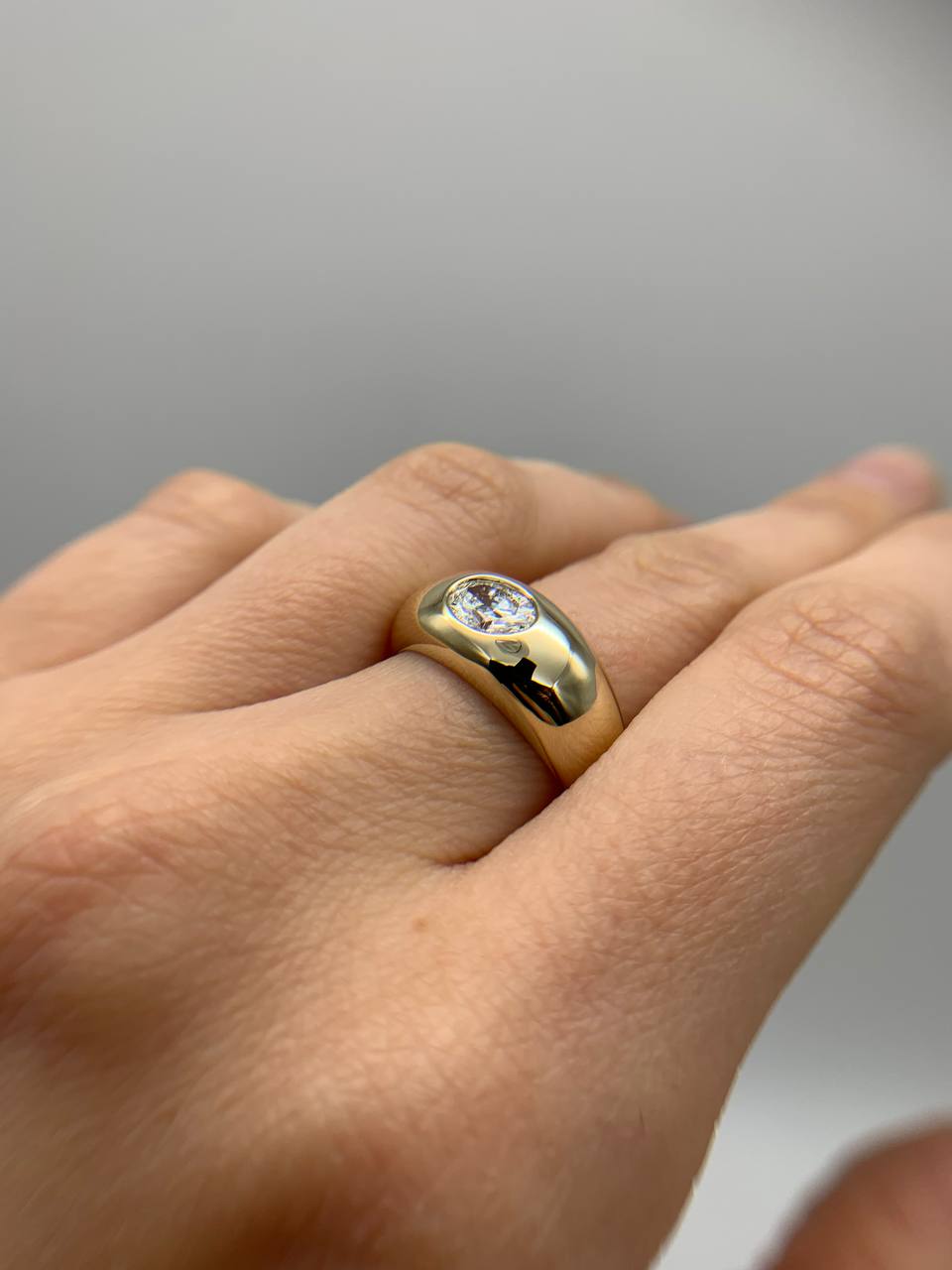Bold Diamond Signet