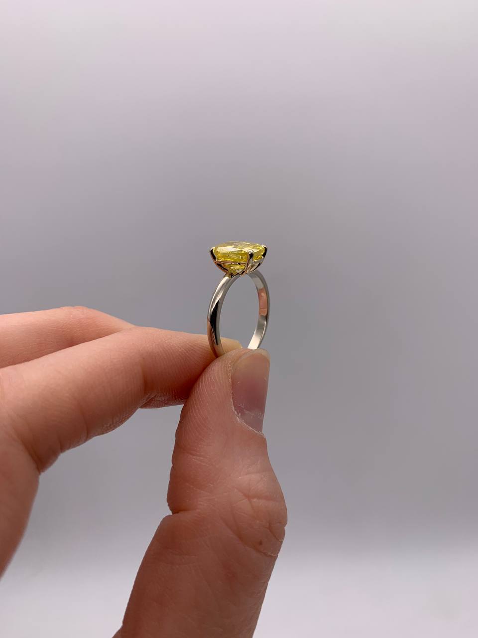 Yellow Diamond Solitar Ring