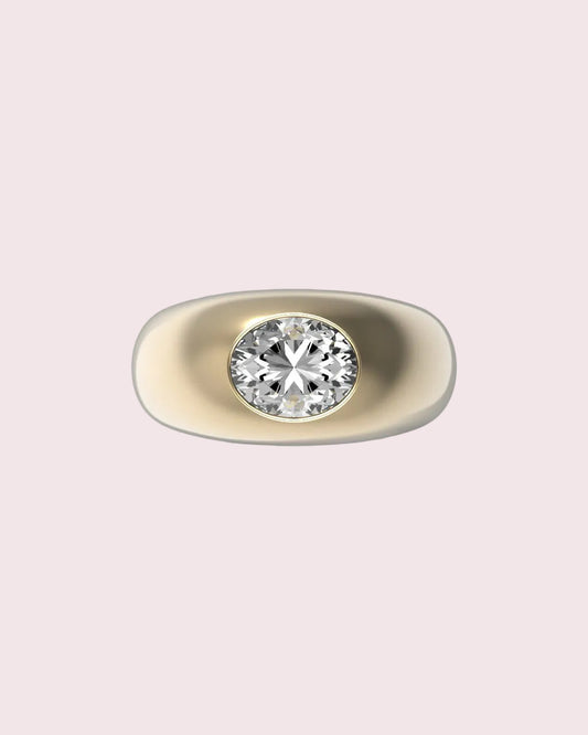 Bold Diamond Signet
