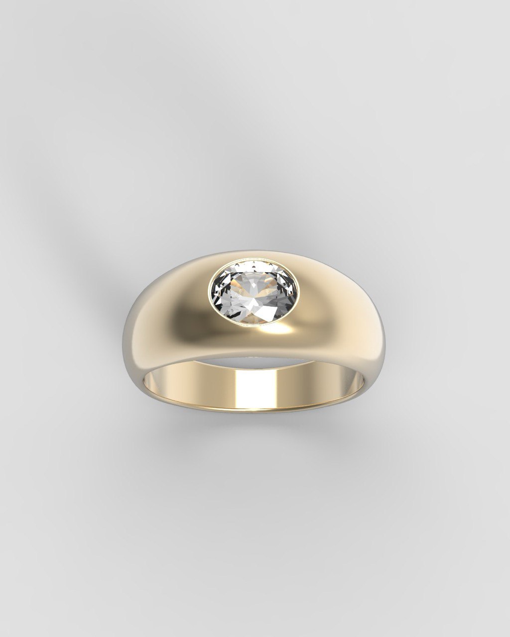 Bold Diamond Signet